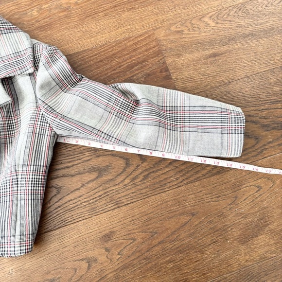 Vintage Plaid Double-Breasted Cropped Blazer - Picture 12 of 13